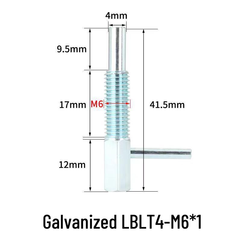 

Stainless/Carbon Steel L-Type Knob Plunger with Coarse Thread and Galvanized Finish - In Stock, Fast Shipping