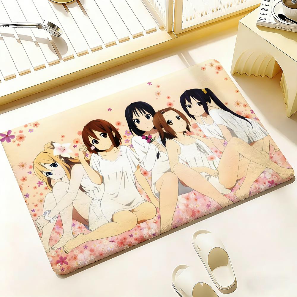 Anime K-K-On Floor Mat Bedroom Living Room Flannel Door Mat Non-Slip Home Decor