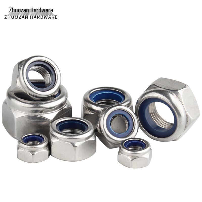 Zhuozan 304 Stainless Steel Nylon Self-Locking Nuts