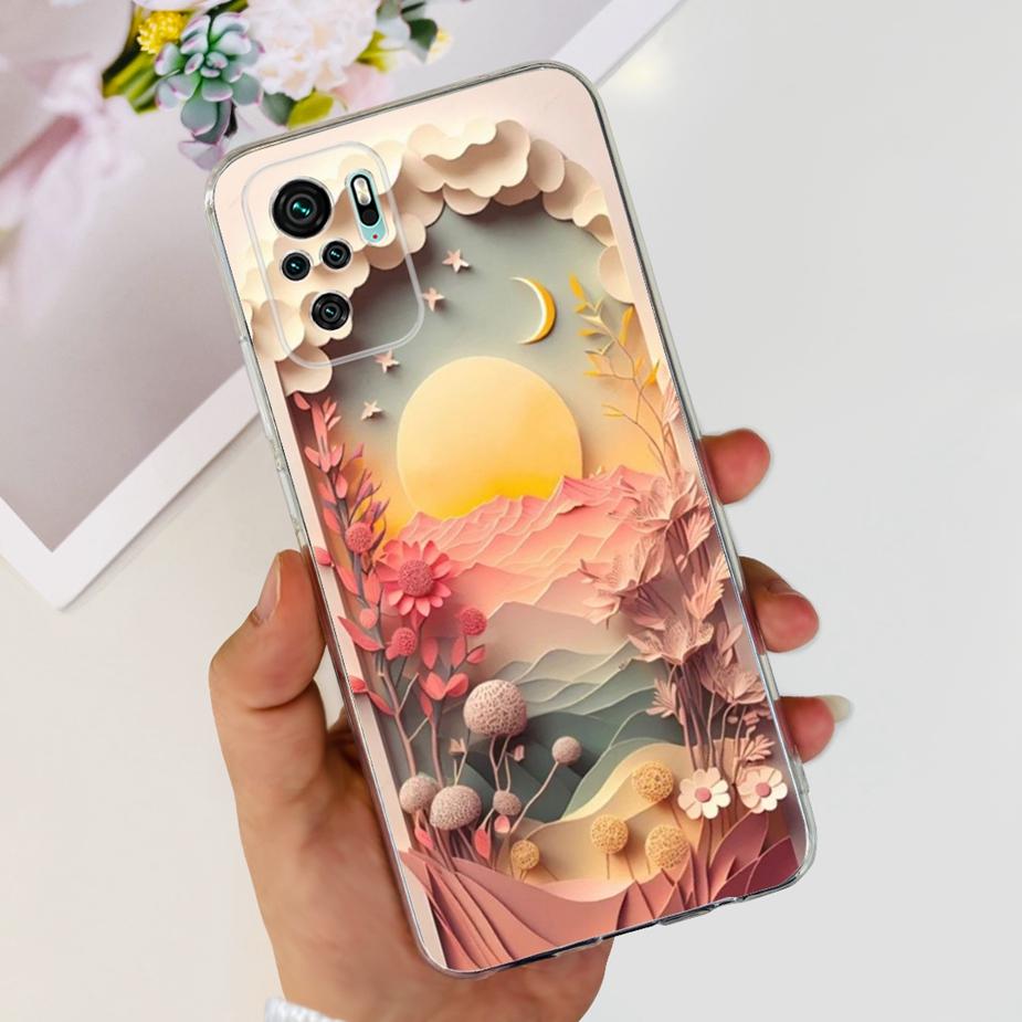 For Xiaomi Redmi Note 10 Case Note 10S Cute Cartoon Painted Cover Soft Silicone Case For Redmi Note 10 Pro Max Note10 10S Fundas