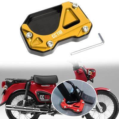 MAORANG FÜR 2023 Cross Cab CC110 Aluminium Seitenständerverlängerung Ständerplatte Pad Motorradzubehör cc1100 (Goldene Farbe)