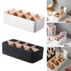 Desktop Storage Box Compartment Bamboo Toothbrush Razor Makeup Brush Holder Bedroom Desk Organizer Storage Basket Holder