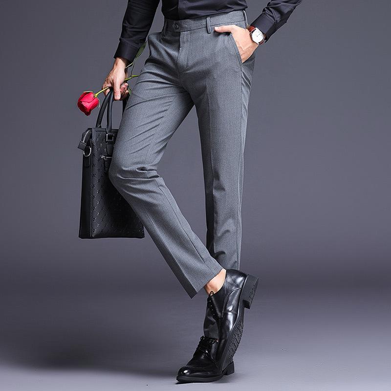 Men's Straight-Leg Mid-Iron Business Casual Trousers - 2024 Autumn/Winter