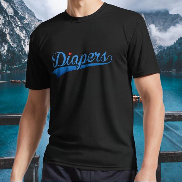 

New Shirt DIAPERS TEAM - Logo Active T-Shirt Funny Size S to 5XL 4XL