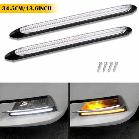 2 LED DRL Car Styling Daytime Running Light Strip Waterproof For Headlight Parts
