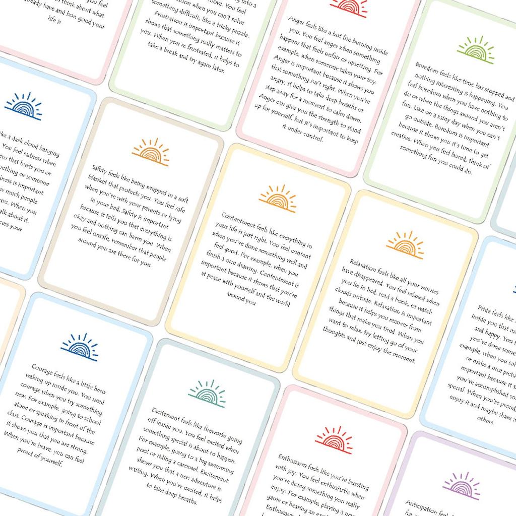 Emotion Cards For Children [32 Cards + Explained Texts] – Emotion Cards For Self-Regulation– Pedagogically Valuable