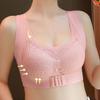 Women Traceless Bra with Chest Pad No Steel Ring Underwear Non-slip Adjustable Wide Strap Back Posture Adjustment Vest Style Bra