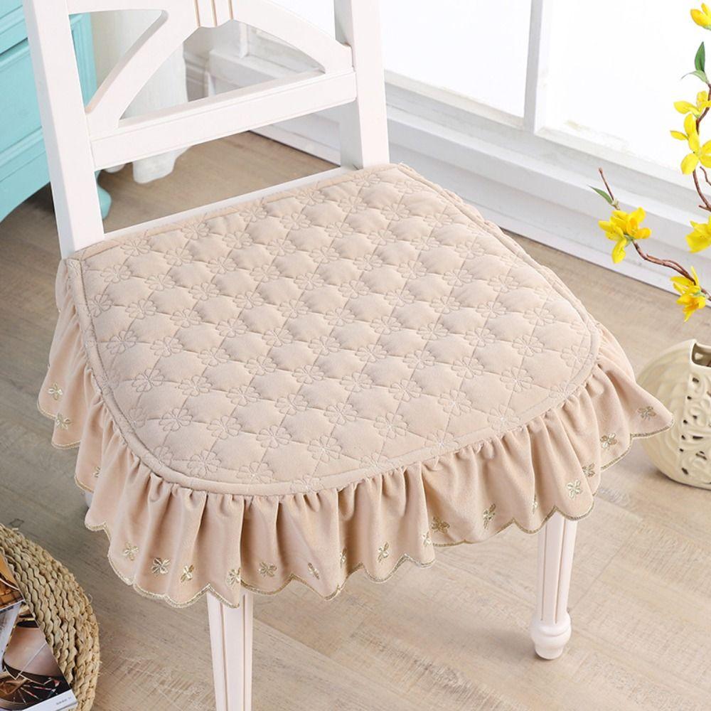 Soft Pastoral Style Dining Chair Cushion Non-Slip Winter Student Cushion  Household