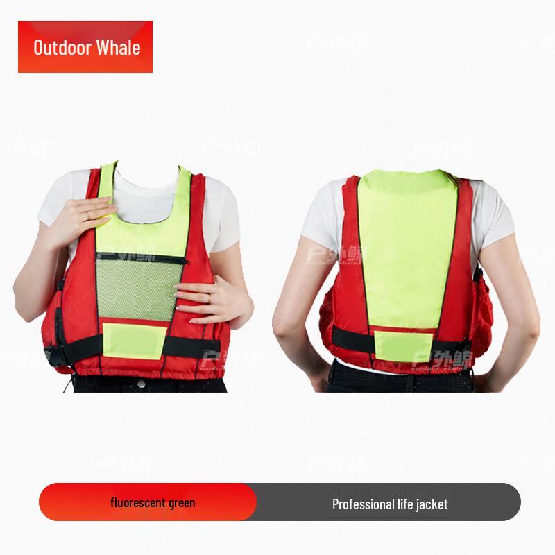 Outdoor Whale Professional Fishing & Water Rescue Life Vest L
