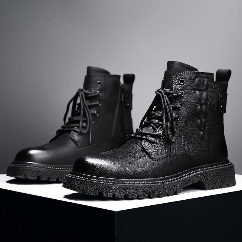 Cizme Martin populare din piele Cizme la modă pentru bărbați