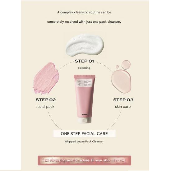WHIPPED Vegan Pack Cleanser 25g (3 Types) (Mug Tree/Fig Butter/Yuja Grapefruit)