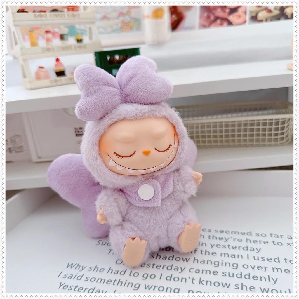 First, Second, and Third Generation Labubu Doll Clothes & Accessories Set: Includes 17cm and 10cm Doll Clothes, Crossbody Bag, and Hair Clip.