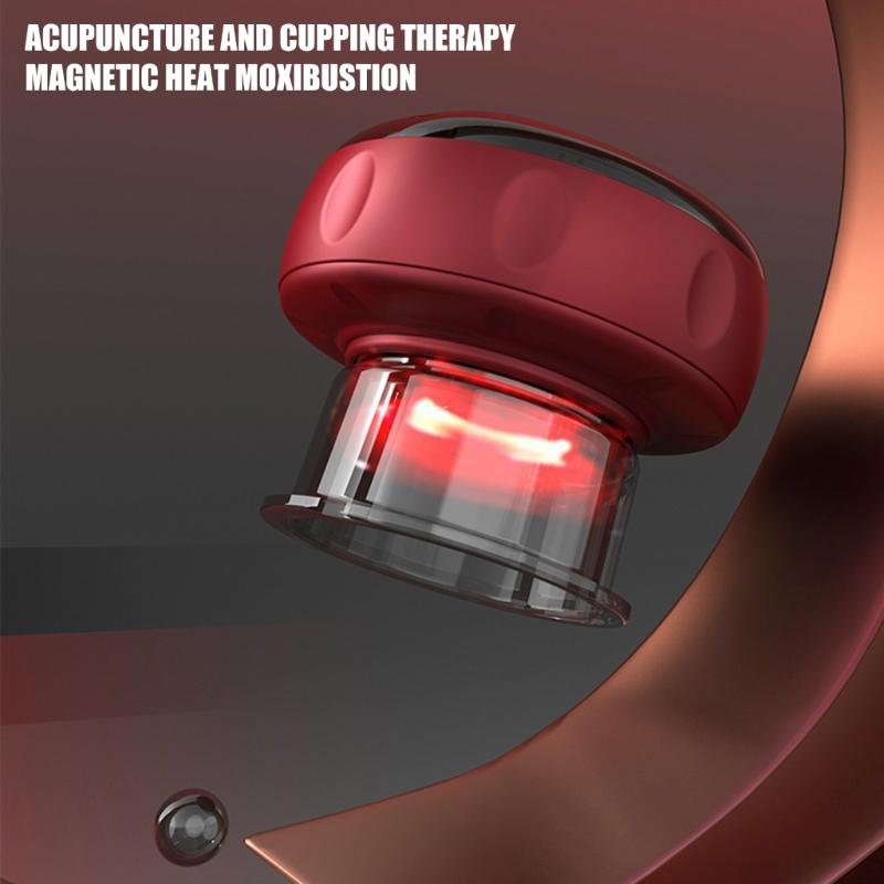 Intelligent Double Cup Electric Cupping Massage Tool with Adjustable Heat and Vibrate for Uncomfort Relief and Wellness