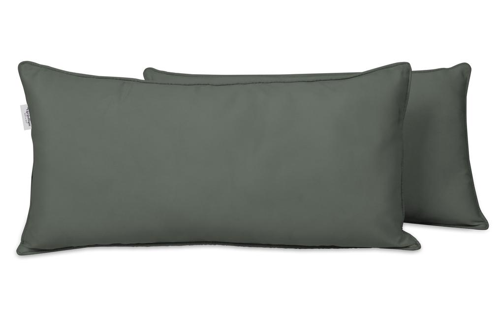 Vargottam Indoor Outdoor Polyester Fabric Lumbar Pillow Cover, Waterproof Rectangular Cushion Case for Patio Furniture-12" x 18