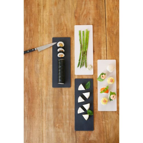 Ihara Kihan Cuttable Long Plate, Black, Large, ALC40