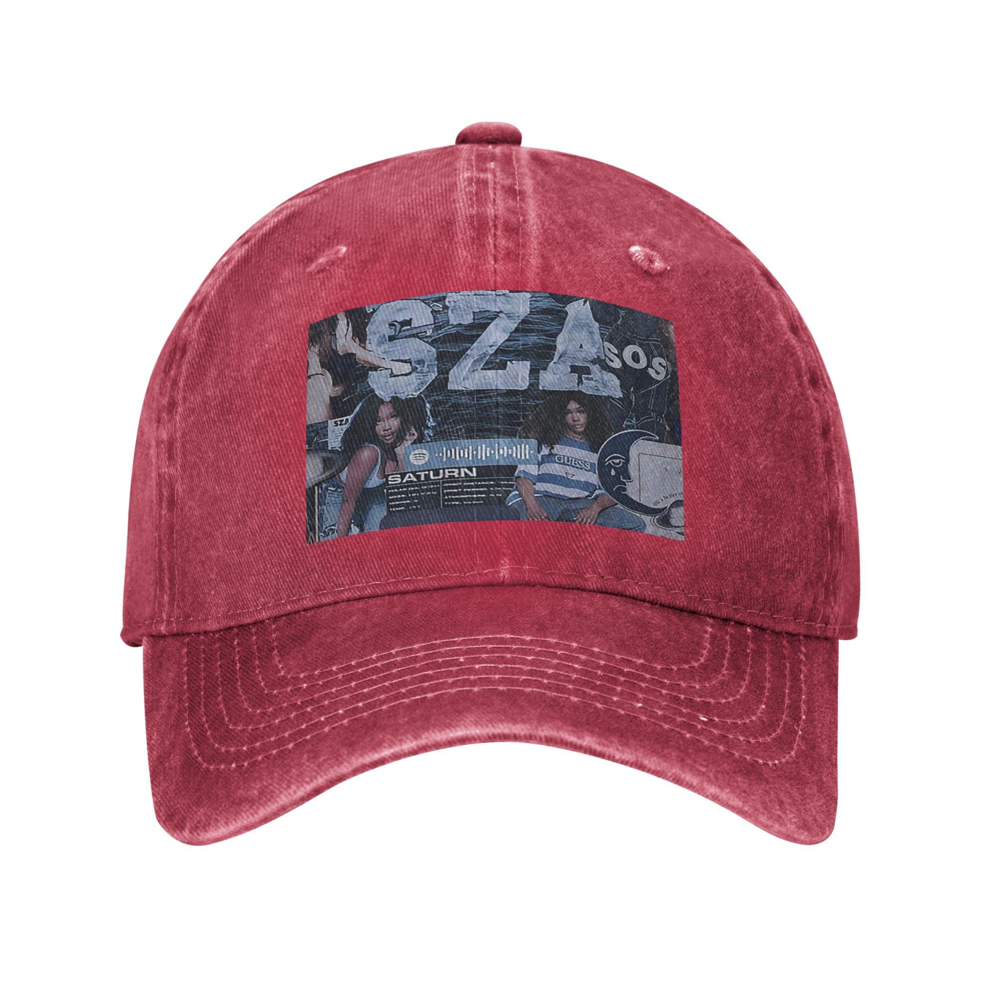 SZA SOS Song Singer Washed Denim Cap Casual Baseball Caps Adjustable Hat Summer Unisex Baseball Hats One Size