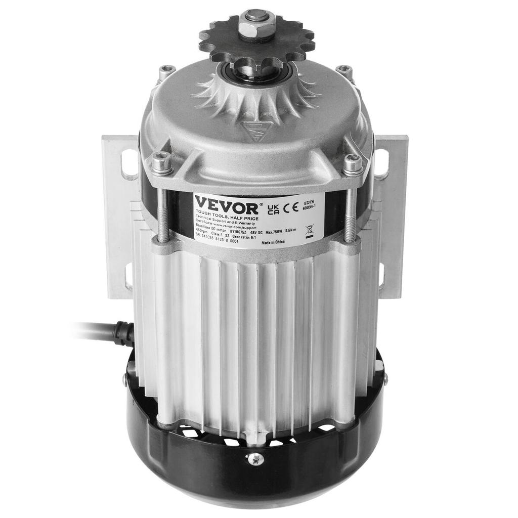 750W Electric Brushless DC Motor Kit 48V 2700rpm with Upgraded Controller