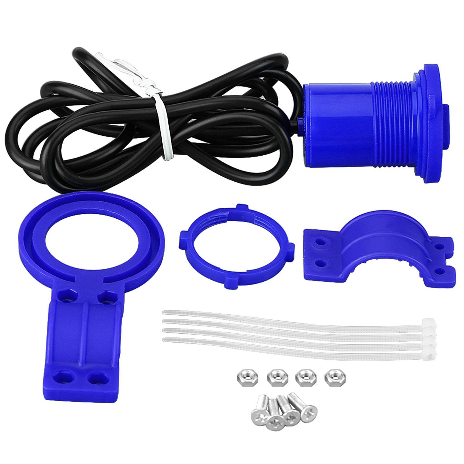 

Universal Motorcycle USB Charger Socket Power Supply Port for Mobile Phone Waterproof Blue синий