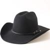 Beliebter europäischer und amerikanischer klassischer Imitationskaschmir-Filzhut, nahtloser Rand für Herren und Damen, modischer Western-Cowboyhut