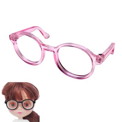 DOYOUCOTO 9cm (Sem Lentes) Óculos de Pelúcia para Animais de Pelúcia, Mini Óculos de Sol, Óculos Redondos, Peças de Boneca, Pequenos Animais de Pelúcia, Figuras de Animais de Estimação, Feito à Mão