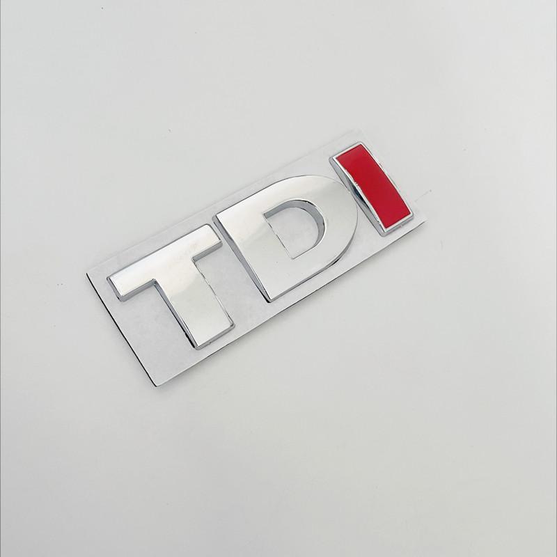 EPYFH1 3D Metal Logo TDI Emblem Car Front Grill Badge Rear Trunk Sticker For VW Golf 4 6 7 MK6 Polo Jetta Passat Accessories