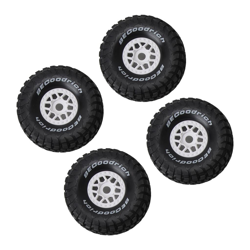4 PCS 17 Short Course Truck Tires Easy To Install Strong Grip White Rim RC Model Car Tires for