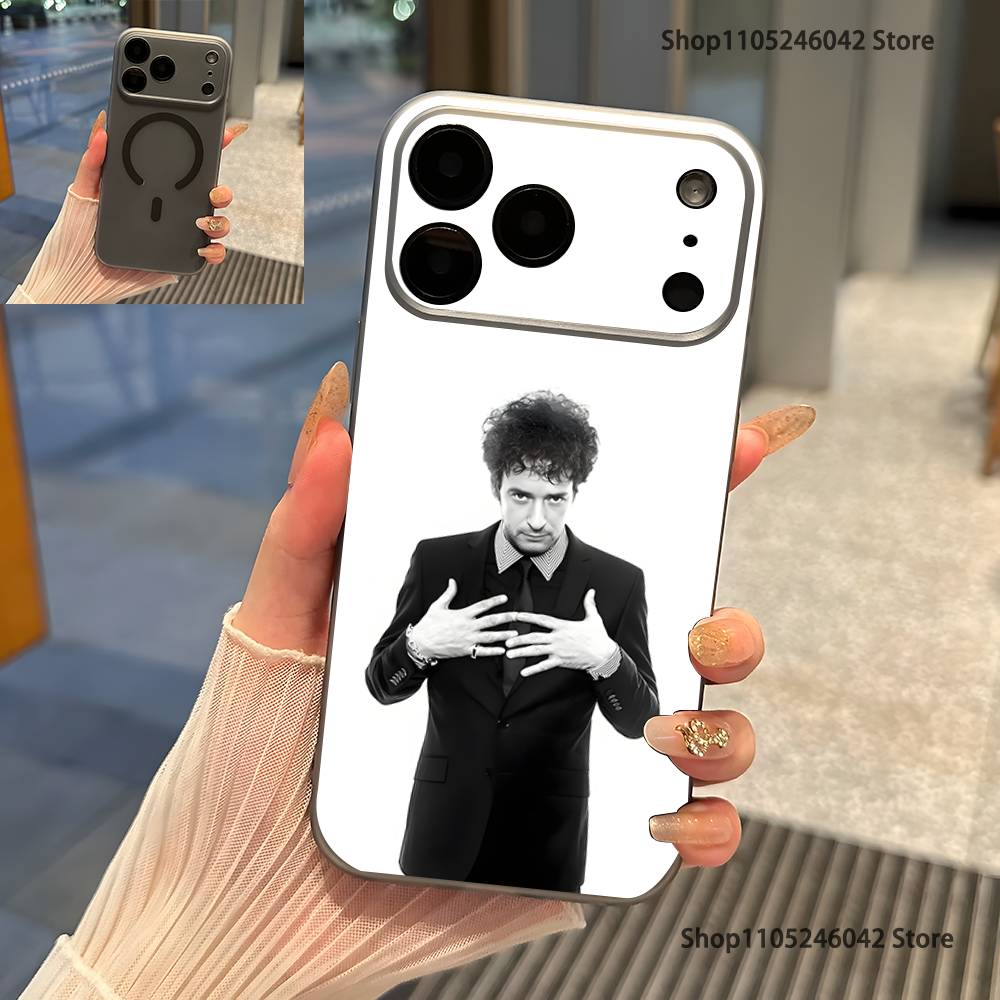 Singer G-Gustavo Cerati For iPhone 17,16,15,14,13,12,11,Pro,Max,Plus Transparent gray Phone Case Magnetic Wireless Charging