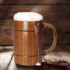 SSRGV 14 Oz Large Wooden Beer Mug Best Wood Drinking Cup Wooden Tankard Beer Glass Stein Tea Cup Bar