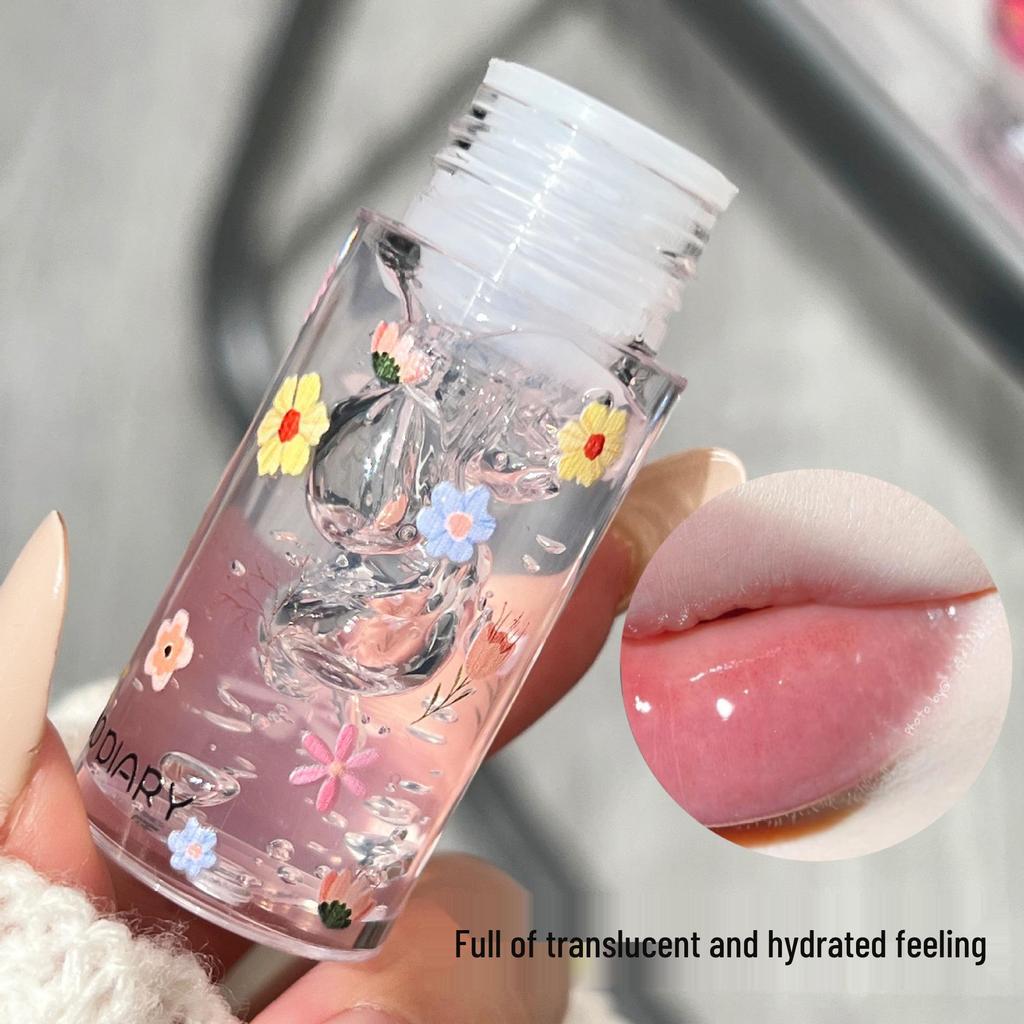 Flower Language Lip Gloss: Hydrating, Shimmering, Watery Glass Lip Jelly & Moisturizing Lip Balm