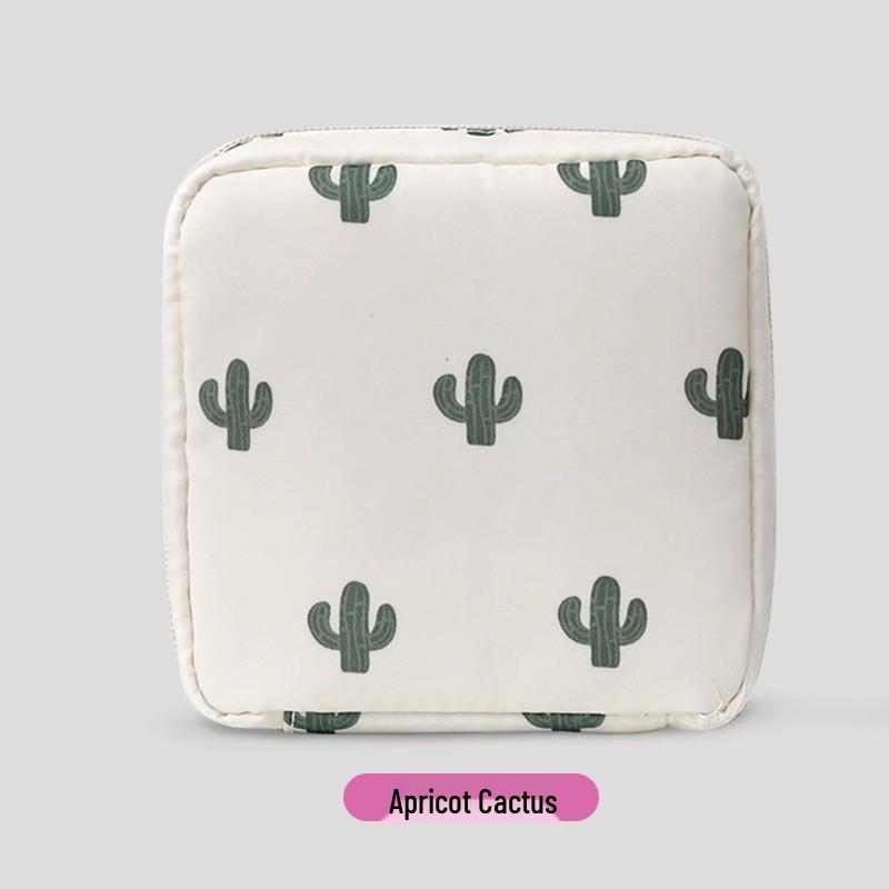 Cartoon Menstrual Pad Storage Bag - Portable and Compact for Students