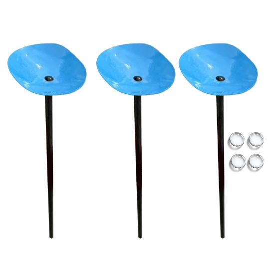 3 Pcs Bee Drinking Cup Butterfly Water Feeder with Glass Beads Bee Water Station with Stake for Garden Pollinators Yard Decor