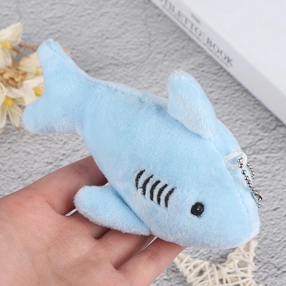 12CM Simulation Shark Bag Pendant Key Chain Pendant Ocean Animal Shark Plush Toy Shark Key Chain