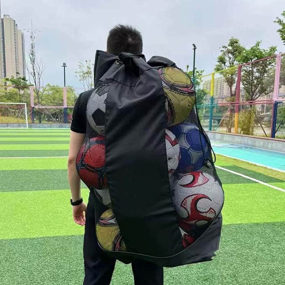 Lightweight Balls Carry Shoulder Pouch Durable Basketballs Mesh Bag Footballs Storage Bag  Camping