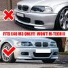 Black Plastic Fog Light Ring Rings Covers Abs Set For Bmw E46 M3 Bumpers 1Pair