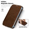 For Samsung Galaxy S25 Magnetic Case RFID Blocking Card Holder Leather Phone Cover