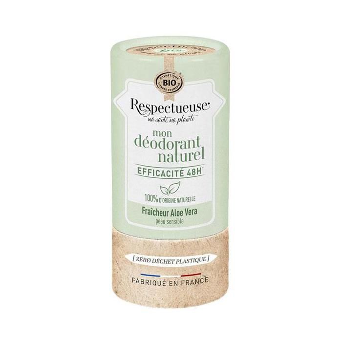 Respectueuse Mon Déodorant Naturel Fraîcheur Aloé Véra Bio 50g
