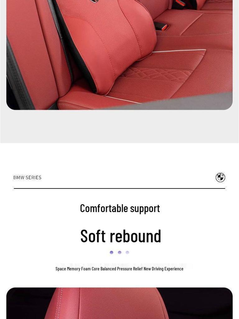 Compatible with Hongqi HS5/H5/HS7/H7/H9 headrest and neck pillows, automotive memory foam lumbar support for car interiors.