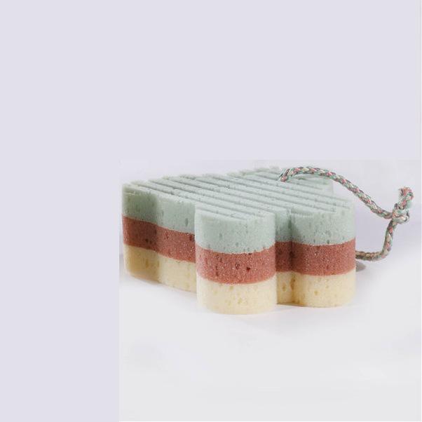 Three-Color Butterfly Bath Sponge for Kids & Adults - Cute Bath Ball & Shower Back Scrubber жёлтый/зелёный