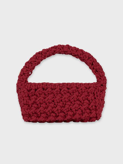 Tinknit Knit Handmade Tote Bag Red