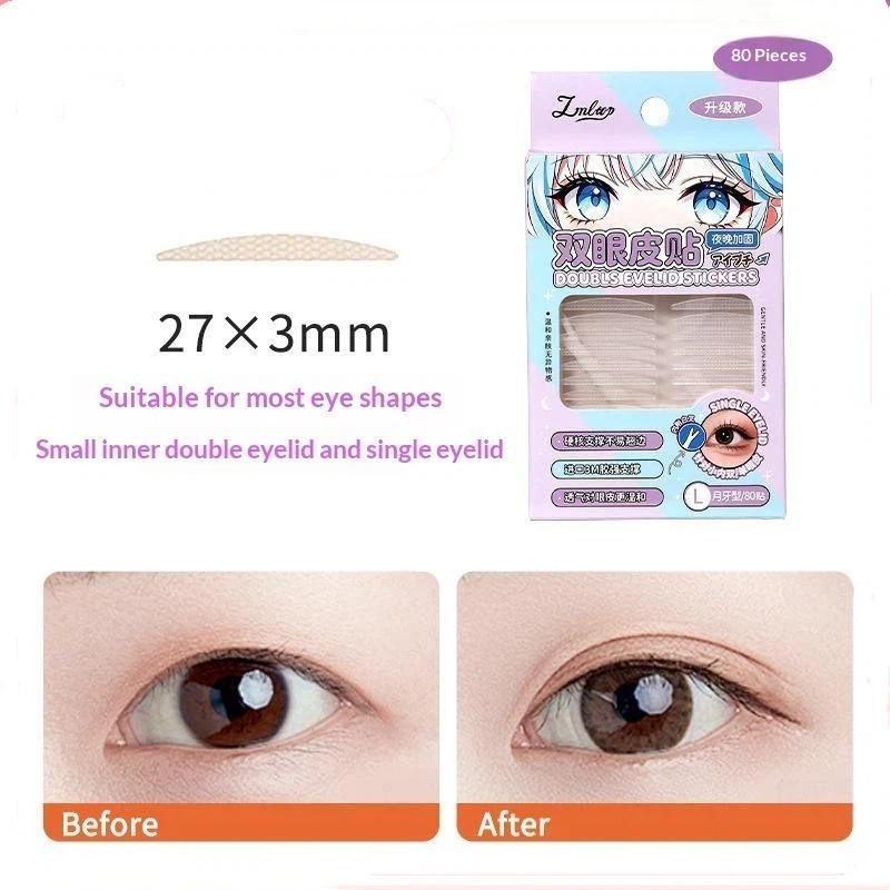Invisible Double Eyelid Shaping Strips 80/200Pcs Natural Lifting Breathable for Sensitive Skin Office Daily Makeup