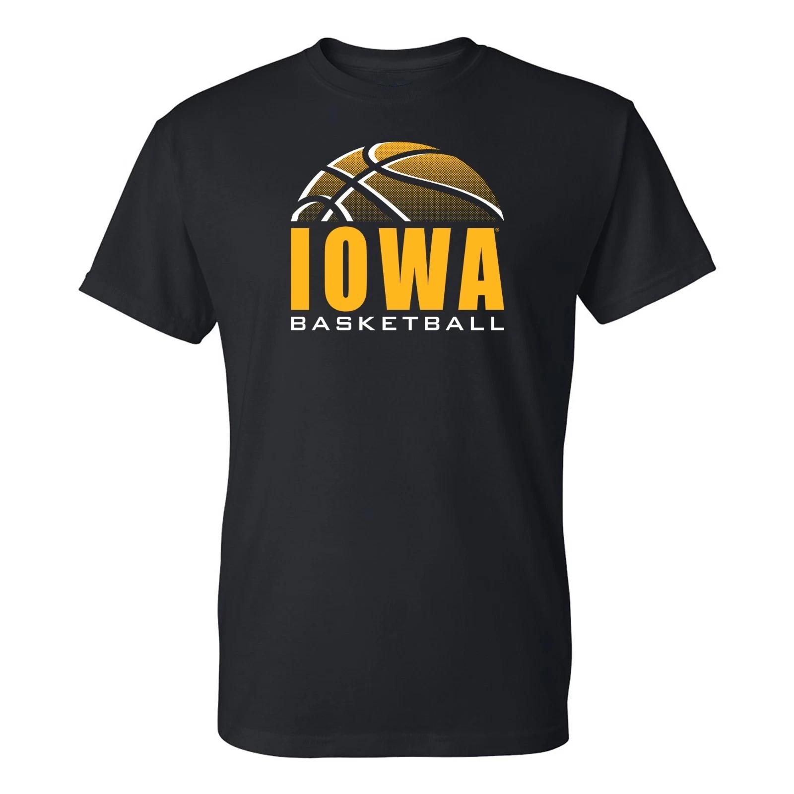 Iowa Hawkeyes Basketball Shadow Short Sleeve T Shirt- Black 3XL