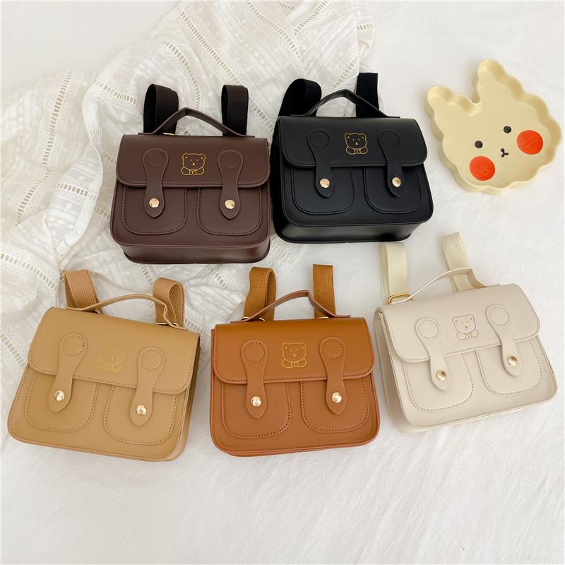 Bag Kids Bear Casual Backpack Pu Material With Shockproof And Design Lightweight