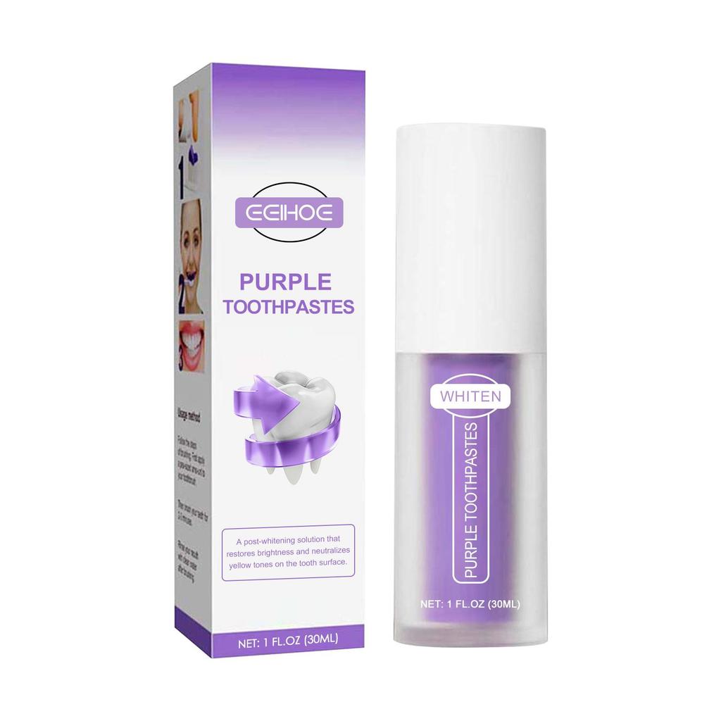EELHOE V34 Purple Toothpaste Repair Teeth Oral Cleaning Breath Fresh Dazzling White Toothpaste