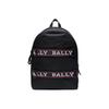 Bally Minimalist Letter Logo Pattern Commuter Sports Large Capacity Fabric Backpack Men Backpack Black FLIP-00