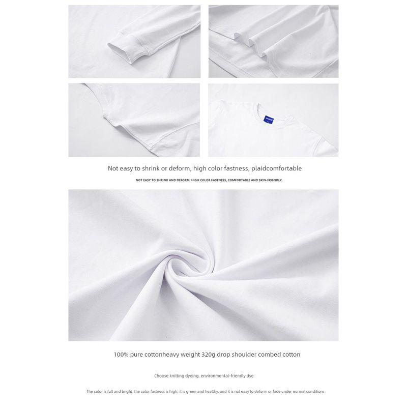 Wassup Trendy Brand Puppy Long-Sleeve T-Shirt for Men and Women, Autumn Loose Casual American-Style Heavyweight Pure Cotton Crew Neck Top