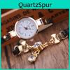 Elegant Angel Charm Women's Watch With Quartz Movement And Pu Wrap Bracelet