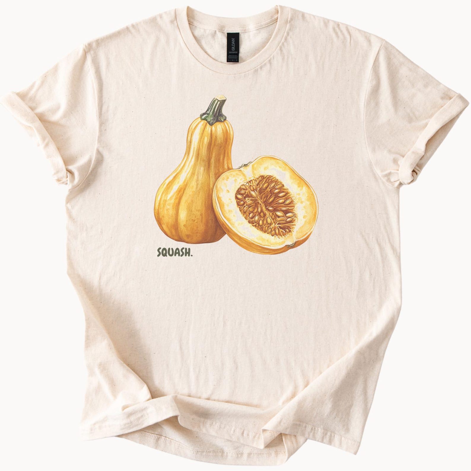 Butternut Squash Graphic Tee Fall Harvest T Shirt Thanksgiving Foodie Tee 150