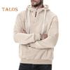 Herren Winter Hoodie Reißverschluss Halboffen Stehkragen Einfarbig Locker Pullover Sport Top Elastische Bündchen Halten Warm Alltagskleidung