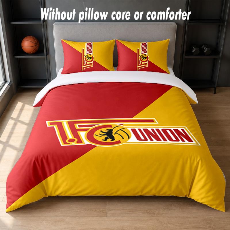 Ensemble de literie Union Berlin FC 1 Housse de couette + 2 Taies d'oreiller Doux Respirant Linge de lit pour la maison