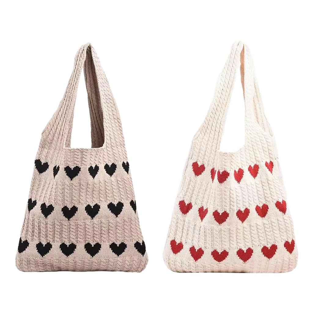 Shoulder Bag Knitting Hobo Bag Pouch Elegant Lightweight Women's Knit Tote Bag Handbag for Work Outdoor Autumn Vacation Party